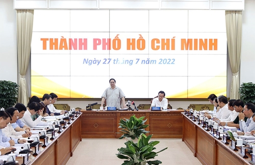 Thủ tướng Chính phủ Phạm Minh Chính làm việc với lãnh đạo TP Hồ Chí Minh  